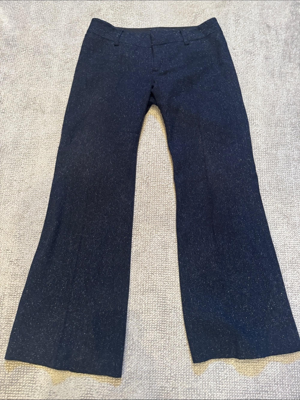Women’s Navy Wool Boot Cut Pants